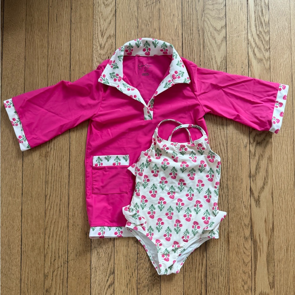Jessica Simpson Matching Swimsuit & Cover up Set